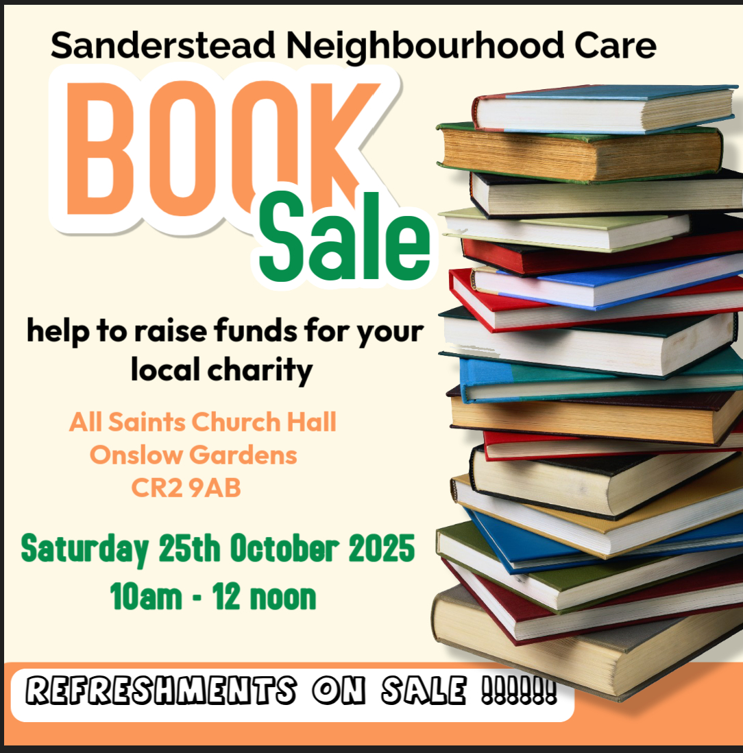 Sanderstead Sign Book Sale in aid of Sanderstead Neighbourhood Care – Saturday 25th ...