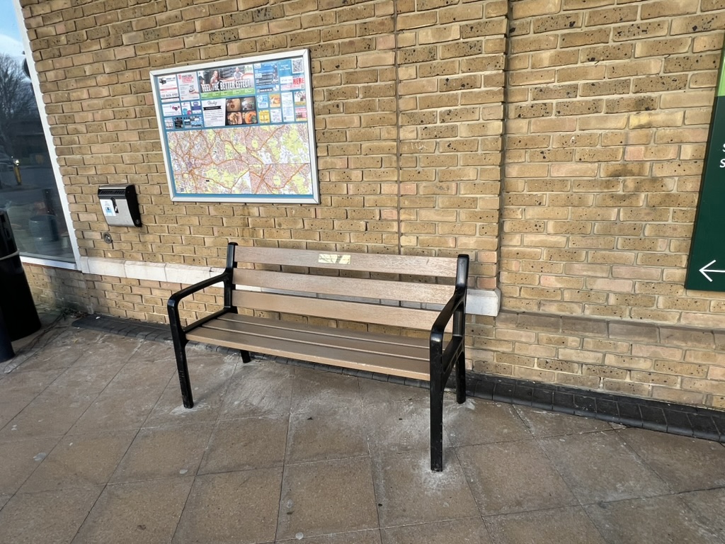 NEW SEATING BY THE WAITROSE BUS STOP