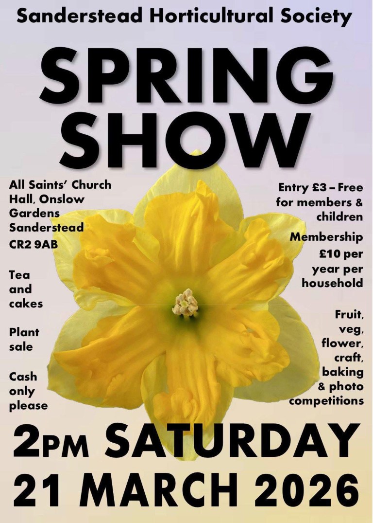 Sanderstead Sign SHS Spring Show – 21st March – Sanderstead Residents' Association